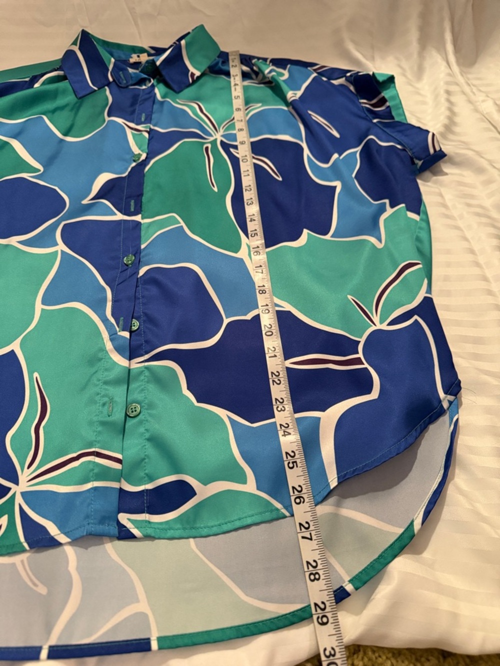 JODIFL Blue & Teal Floral Button-Down Top - Picture 6 of 8
